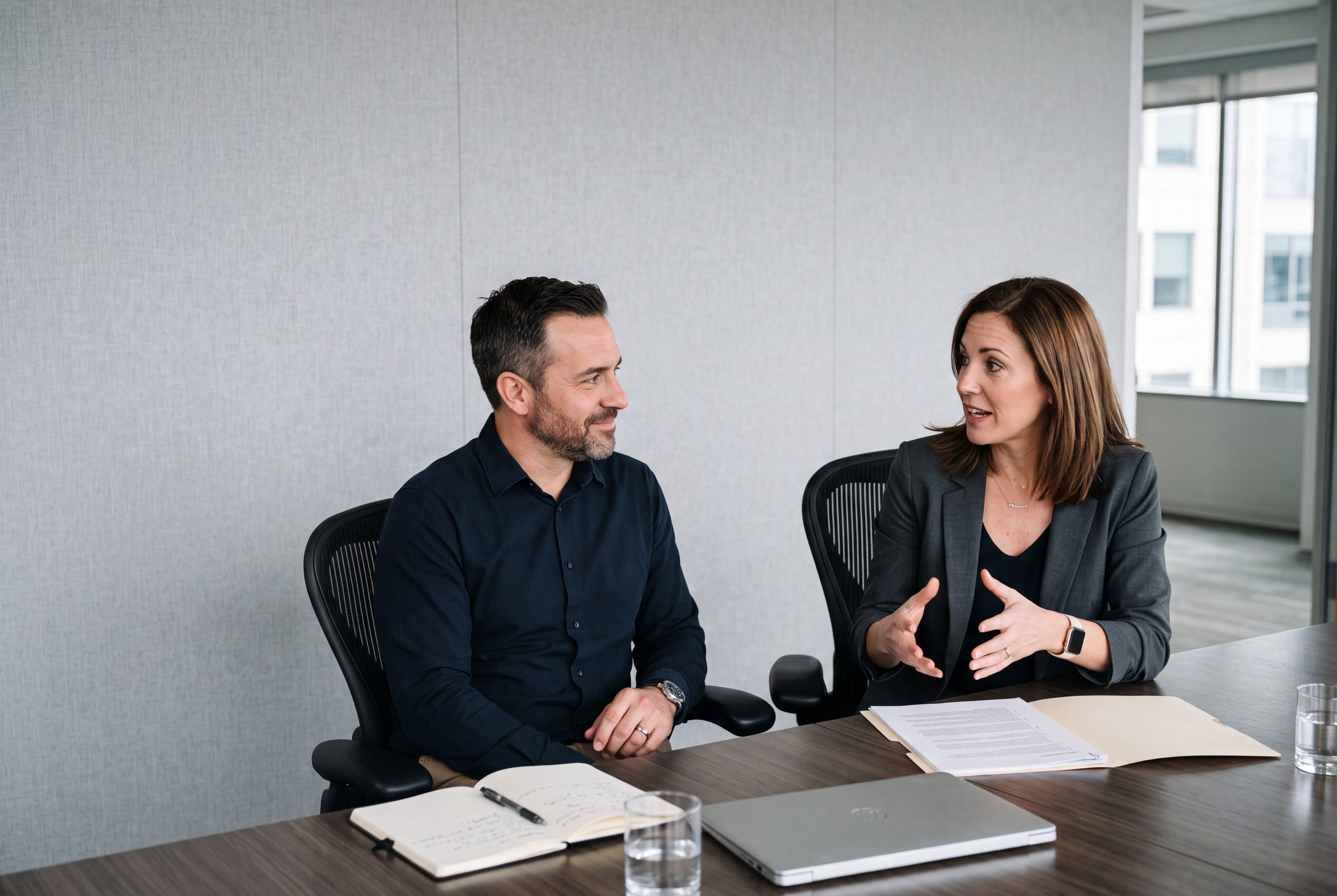 Reunión comercial en Factor Humano: acuerdo entre la consultora y una empresa cliente